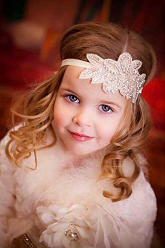 Deniferymakek - Diadema de flores con diamantes de imitación en cristal, perfecta...