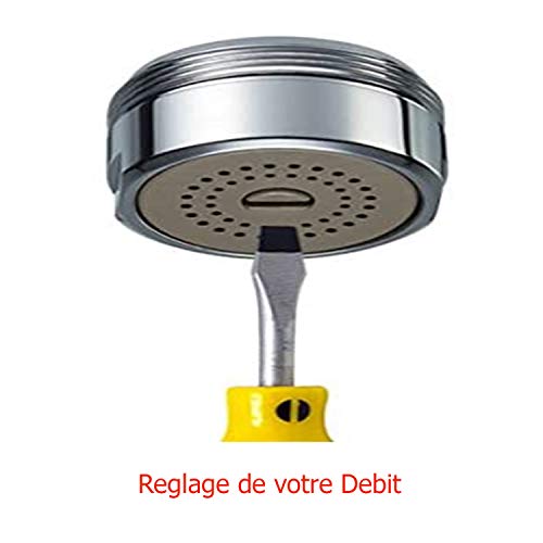 Economiseur D’Eau Pour Robinet Pivotant Pour Cuisine Lavabo Taille Universelle Rotatif Male M24 Avec Bague F22 Femelle Augmente La Pression Et Réduit Le Débit D'eau Anti Calcaire – vue 2