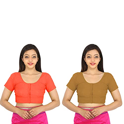 Image of Namita Women's Rubia Cotton Solid Half Sleeve Blouse