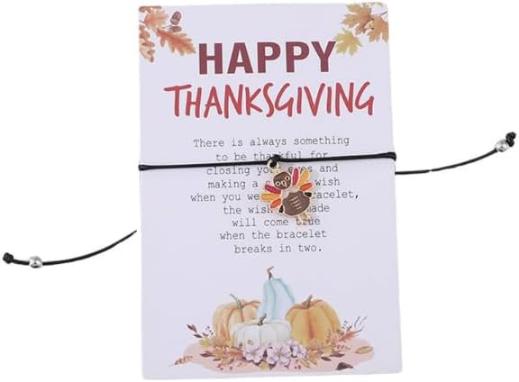 XAM Thanksgiving Wish Bracelet With Cards - Fall Leaf, Turkey, and Pinecone Jewelry for Women, Perfect for Holiday Gifts image 5