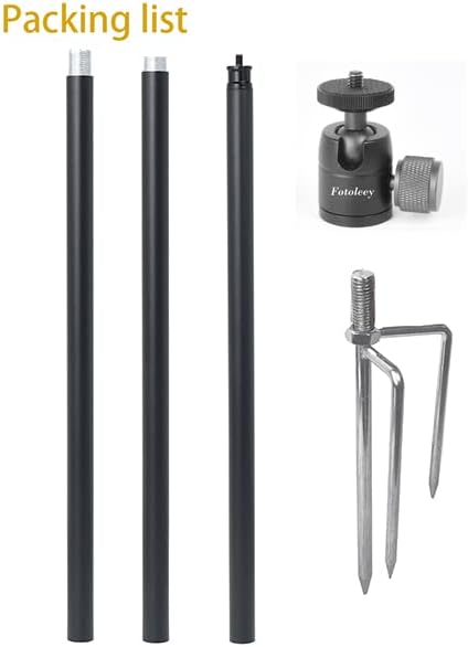 Miniatura 7 de Fotoleey Soporte para cámara de rastro Montaje en tierra Ajustable Aluminio Material Max.47.2 in Altura