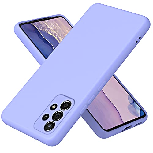 Liquido Custodia Cover per Samsung Galaxy A52 A52 5G A52S 5G Premium Case Antiurto con Fodera Protezione a Doppio Strato Caso - silicone microfibra viola