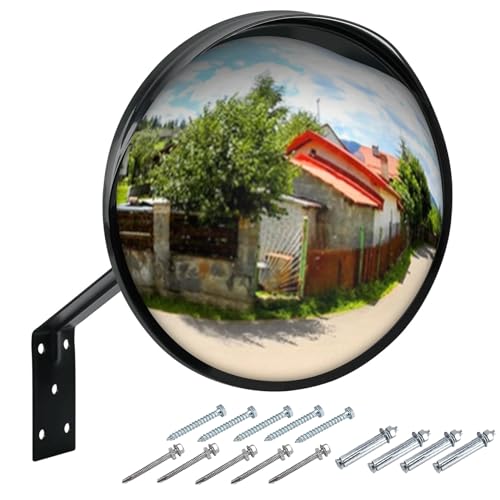 Safety Mirror Convex Traffic Mirror with Wall Mount Bracket Adjustable