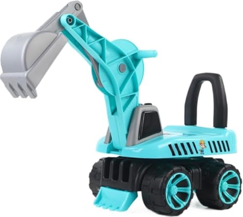 Rcuihak 乗用玩具 ラジコン ショベルカー 玩具 360°回転シート 幻彩灯音楽付き 車 おもちゃ 子供用乗物 室内室外玩具 (ブルー)