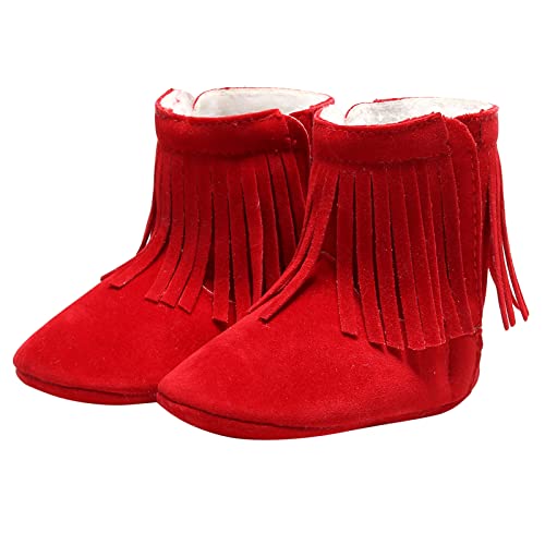 Toddler Girl Slippers Boots Infant Boots Baby Cotton Tassels First Girls Soft Warm Shoes Plush Walkers Snow Baby Shoes Baby Girls Boots Size 53