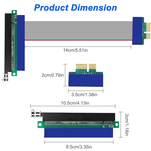 Riser PCI-E 1X vers 16X pour déporter une carte graphique GPU ou un SSD RAID - 2