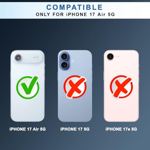 Image of CEDO Magnetic Cover for iPhone 17 Air | Compatible with MagSafe Wireless Charging | Matte Black Case Designed with Magnetic Lock Shockproof Edge Protection Backcover (Translucent Black)