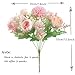 KIRIFLY Fake Artificial Flowers, Peony Silk Hydrangea Bouquet Decor Plastic Carnations Flower Arrangements Wedding Decoration Table Centerpieces (Light Pink)