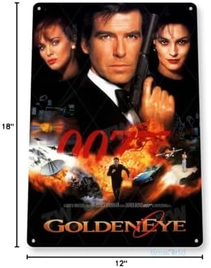 Tinworld Tin Sign: 007 Golden Eye James Bond Movie Poster Wall Art Theater Cave A001 (8in x 11in) image 4