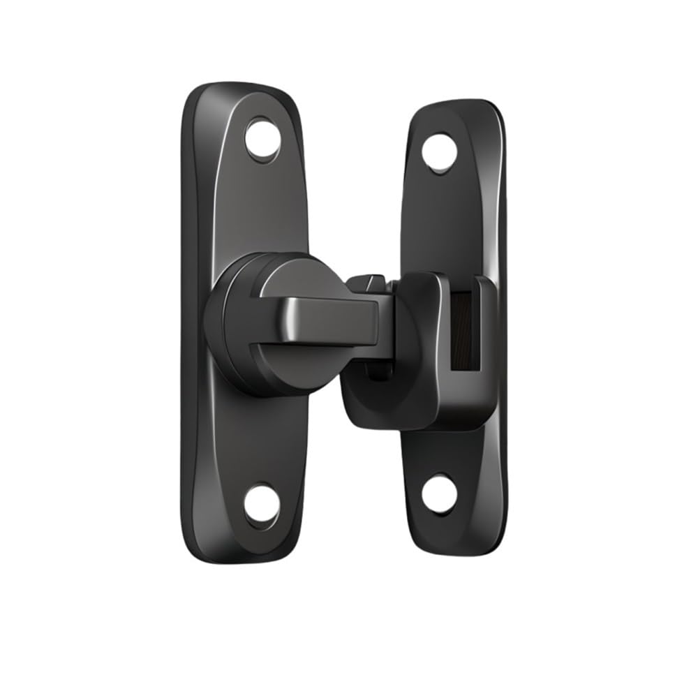 Palut Black 2Pcs 180° Flip Door Bolt,Thick Anti Rust Rotating Door Latches,Aluminum Privacy Lock For Bedroom Balcony Garden