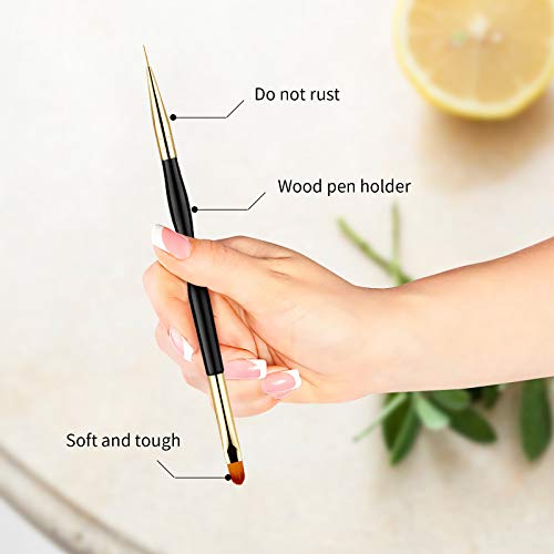 3 Teilig Nägel Pinsel Pinselset für Nailart Gelnägel Pinsel Set für UV Gel und Acrylfingernägel Nagel Kunst Malerei… – Bild 5