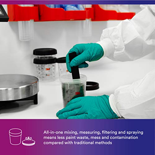 3M Pps (Original Series) Paint Spray Gun Cup Lids And Liners Kit, 16301, Standard, 22 Oz, 125-Micron Filter, Use W/ Paint Gun For Cars, Furniture, Home, 50 Disposable Lids And Liners, 20 Sealing Plugs #TOP5