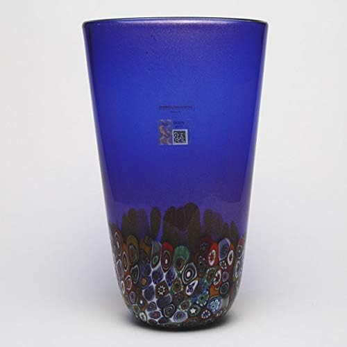 【海外骨董品】アンティークベネチアングラス murano フラワーベース ブルー 海外骨董品】アンティークベネチアングラス murano フラワーベース