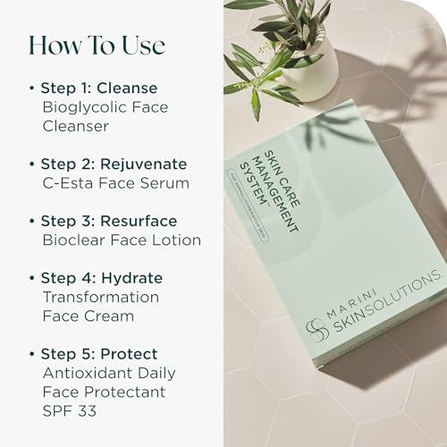 Marini SkinSolutions Skin Care Management System, Normal to Combination Skin with Antioxidant Daily Face Protectant SPF 33 - Cruelty Free - Made in the USA - Image 5