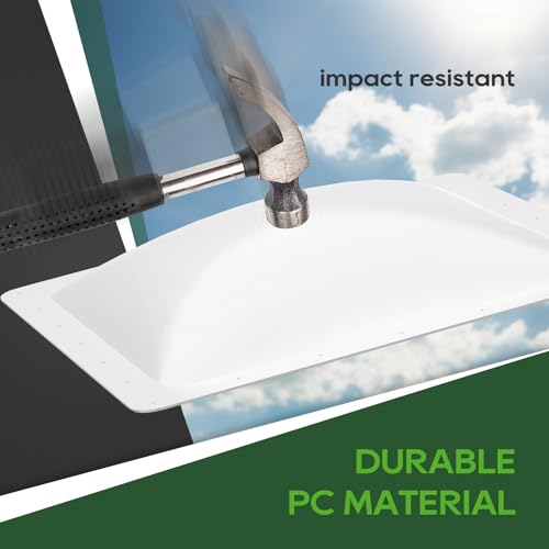 Image of RVGUARD RV Skylight Replacement, 26 inch x 26 inch Outer Dimension Skylight Fits All Standard 22 inch x 22 inch Openings, RV Skylight for Camper Trailer Fifth Wheel Truck, UV Resistant, Impact Resistant, White