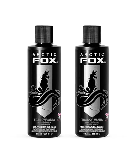 Image of ARCTIC FOX Semi-Permanent Hair Dye Transylvania Black - Vegan - 2 x 8 oz