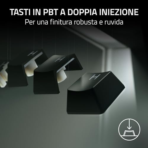 Huntsman V2 (Interruttore Analogico) - Tastiera da Gioco Ottica con Bassa Latenza (Interruttori Ottico- Analogicoi, Copri Tasti PBT Doubleshot, cavo USB-C staccabile) Layout USA | Nero - Tastiera gaming - Immagine 3