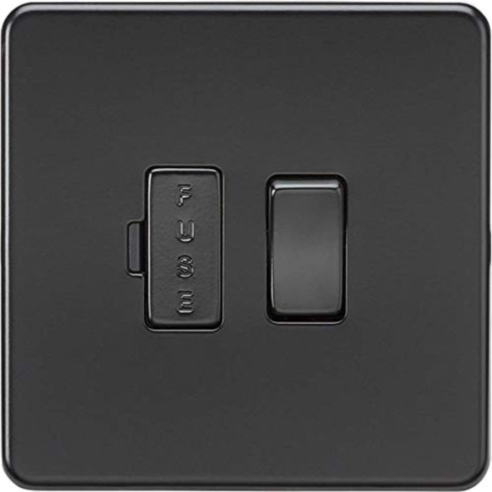 Knightsbridge SF6300MBB Screwless 13A Switched Spur Unit Fuse Cover, 230 V, Matt Black