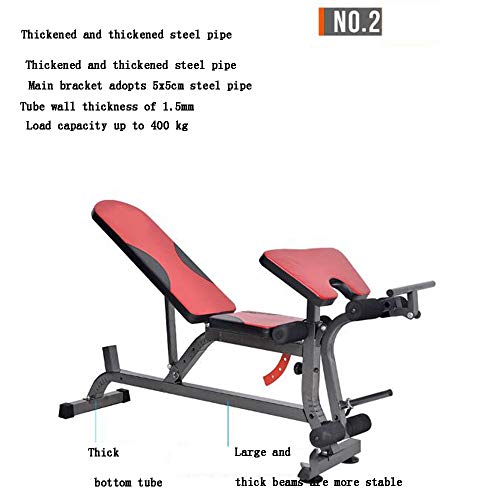 Gyl Verstelbare halterbank, 4 hoogteposities, 400 kg, draagkussens voor full-body training en thuis, kan worden gekanteld of gekanteld - Image 5