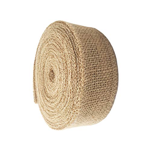 Lwr Crafts Natural Burlap Ribbon 32 Feet (1 2/3") #TOP2