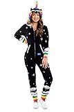 Tipsy Elves Women's Night Mare Costume - Dark Unicorn Halloween Jumpsuit Size S