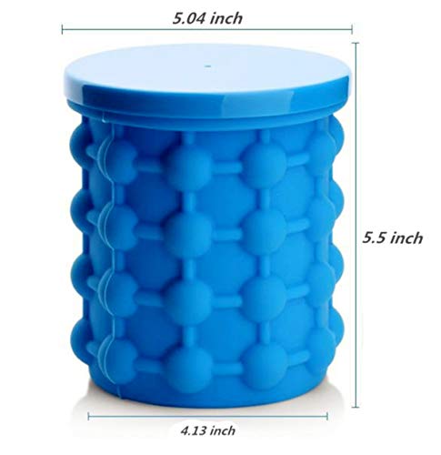 Cubetera y hielera de silicona XJSXZC, portátil, azul miniatura 2
