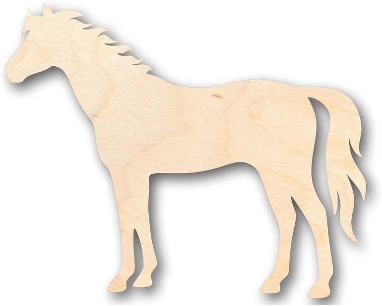 Unfinished Wood Horse Shape Sport Farm Animal Craft up to 46" DIY 18" / 1/2"