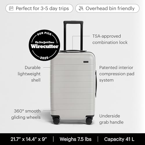 Image of Away Carry-On Luggage - 22-Inch Lightweight Hardside Suitcase with 360 Spinner Wheels, Interior Compression System, TSA-Approved Lock - Cloud Gray