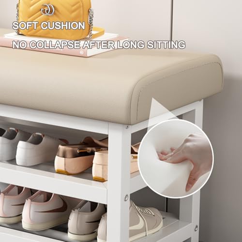 Banc à chaussures pour petits espaces avec assise confortable de salon