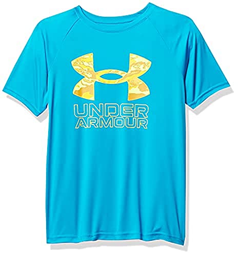 Image of Under Armour Boys' Tech Hybrid Printed Fill Short-Sleeve T-Shirt