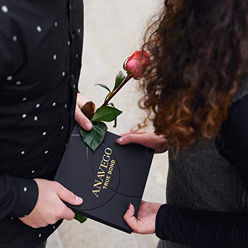 Anavego True Bond Matching Couples Bracelet Set With Storage Box. Wooden & Jasper 8 Millimeter Beaded. Unique 5 5Th Year Marriage Wood Gifts For Him Her Boyfriend Girlfriend Husband Wife #TOP4