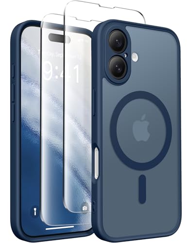 Étui magnétique CAPRARO haut de gamme pour téléphone portable 6.1 bleu