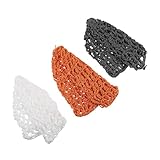 BAZEITFLOW 3個 クロシェ編みヘアキャップ レディース 睡眠用ヘアネット 通気性と伸縮性あり 髪型キープ 快適な着用感 保護用ヘアスヌード カラ