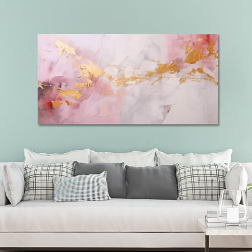 Impression sur toile marbre contemporaine tableau abstrait geant 122cm decoration interieur - 2