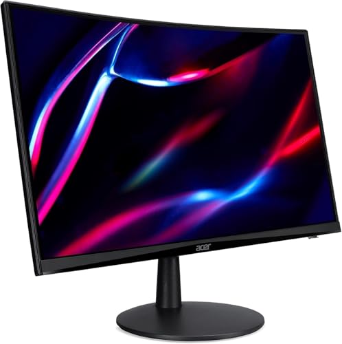 Image of Acer ED240Q H 24 inch FHD Monitor with 1ms Response Time, AMD FreeSync, Anti-Glare, VESA Mount (100x100mm), Low Blue Light, VGA, HDMI & Dockztorm USB Port Expander, Black Color (UM.UE0AA.H01)