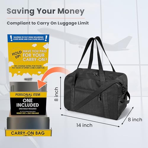 Small Gym Bag 14 Inch Duffel Bag for Women & Men,Waterproof Travel Sports Bags,Mini Gym Duffel with Bottle Holder,Foldable Lightweight Carry On Duffle-Black - Image 3