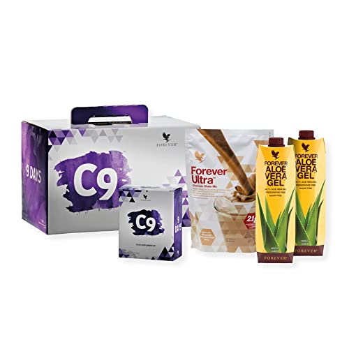 Forever C9 Chocolate - 9-Tage Körperreinigungsprogramm gesundes Abnehmen mit Schokolade-Geschmack wichtigen Vitaminen und Spurenelementen (1 Paket für 9 Tage)