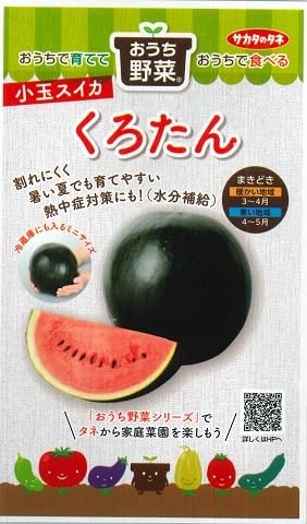 Amazon | サカタのタネ 実咲野菜 おうち野菜 小玉スイカ くろ