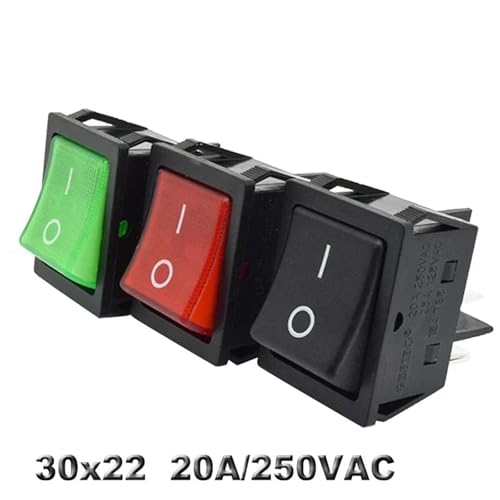 Commutateur KCD4 bipolaire ON OFF robuste 30A avec éclairage LED 12V