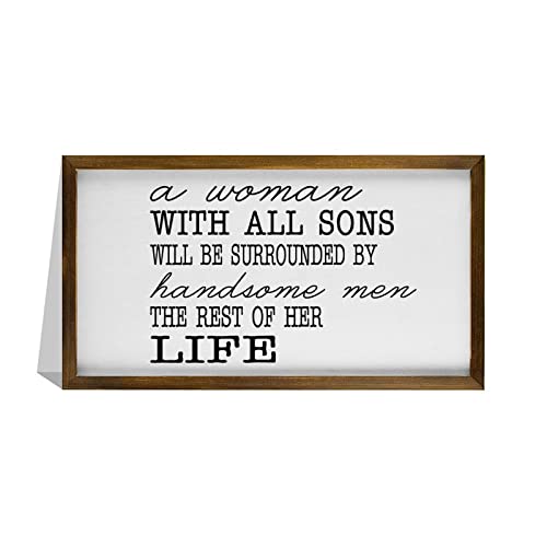 Panneau décoratif en bois rustique avec message pour fils 30x55 cm
