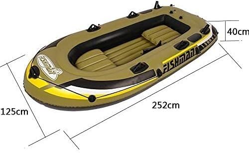 Ponton PCV z wiosłem, pompa powietrza, zestaw naprawczy odpowiedni do rzek i jezior brązowy, 305 x 125 x 40 cm sporty wodne