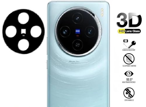 Image of ZARALA Glass Camera Lens Protector For Vivo X100 PRO [9H Hardness] [6D Lens Protector ] [Easy Installation] Black (Vivo X100 PRO)