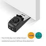 Door Stop Alarm with 120dB Loud Siren Portable Personal Security for Home & Travel - Image 5