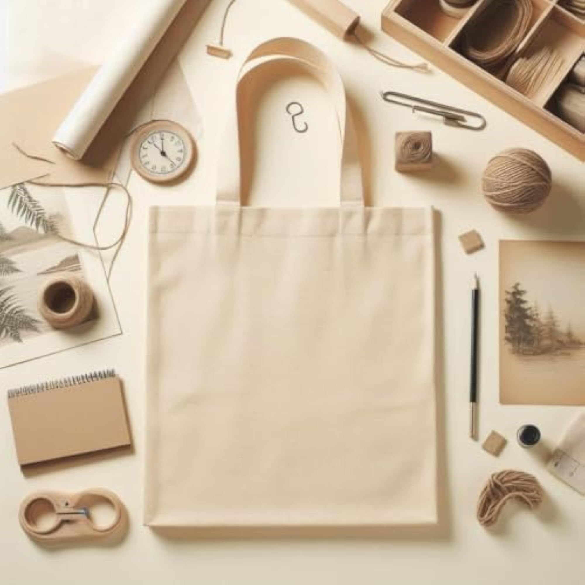 Plain Cotton Tote Bag, 12x14 In for Grocery