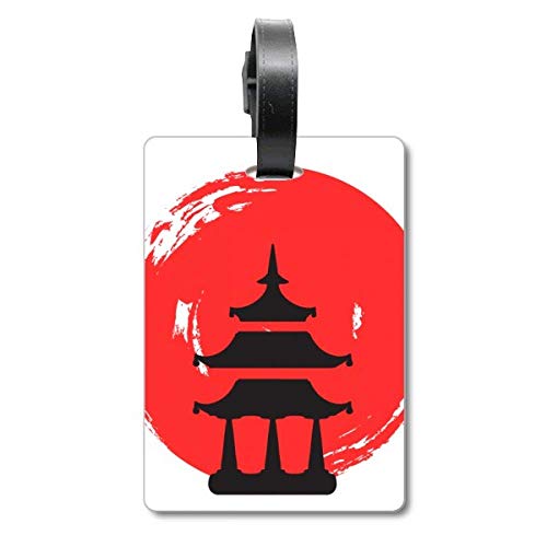 Étiquette pour valise Temple Abstract Brush Japan Cruise pour ne plus jamais perdre votre sac