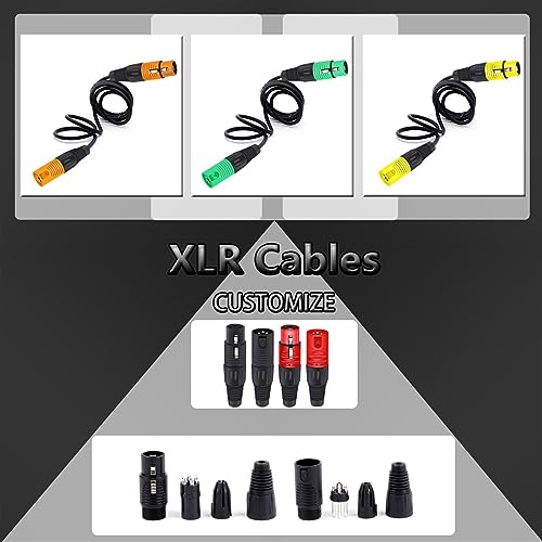 Conector XLR de 3 pines macho verde con carcasa plástica para cable de micrófono 7