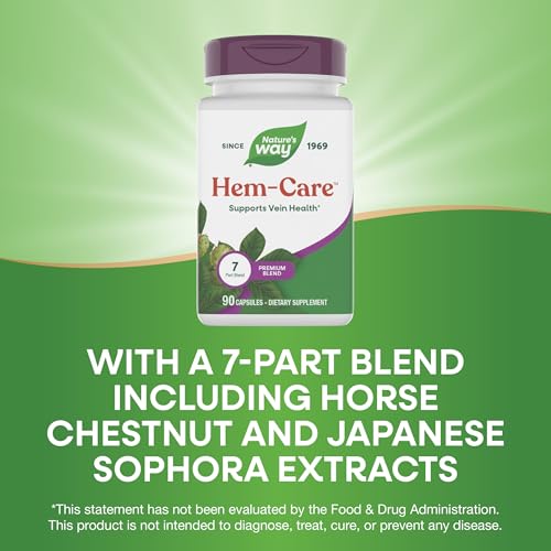 Nature's Way Premium Hem-Care, Vein Health Blend, 90 Capsules - image 4