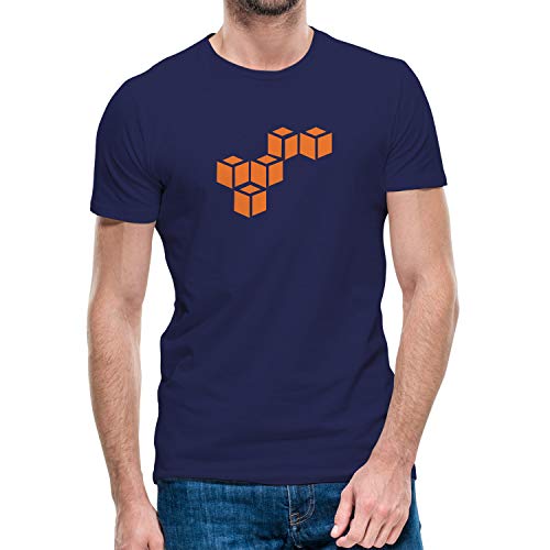 Image of DUDEME AWS Logo T-Shirt, 100% Cotton T-Shirts for Programmer, Coding, Developer, Software Mens, Round Neck T Shirts for Women, Half Sleeve Tshirt for Men