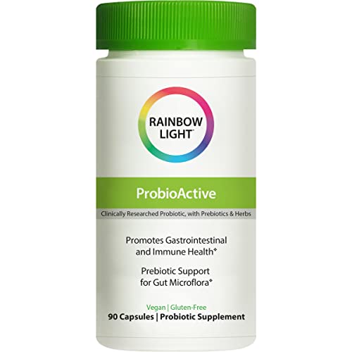 Rainbow Light - ProBio Active - Food-Based Probiotic Supplement Supports Gastrointestinal Health, Digestive and Immune Health; Shelf-stable, Vegan, Gluten-Free - 90 vCaps