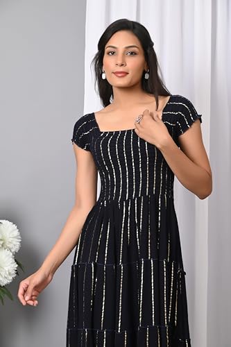 Image of IQRAAR Dress for Women Printed Midi Dress